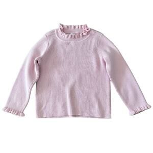 GAP Long Sleeve with Ruffles at Crew Neck and Cuff Pink 4T